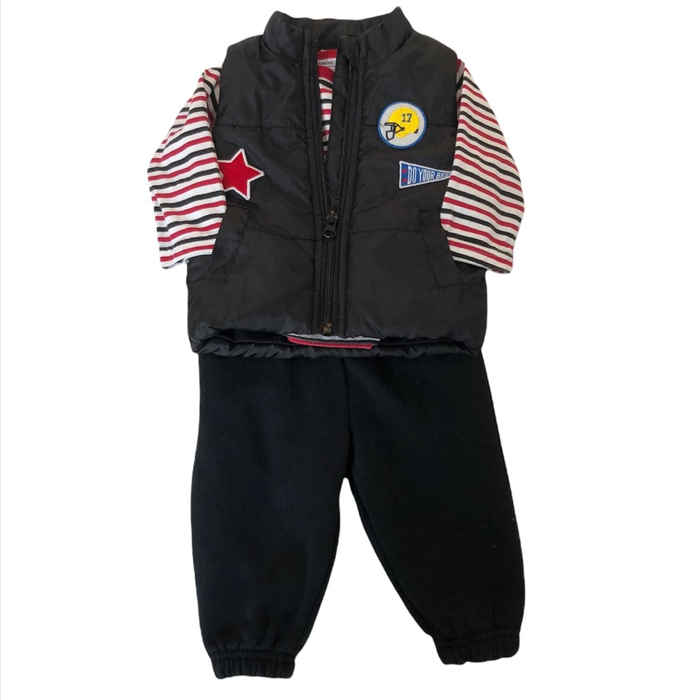 Vitamin Kids three piece baby boy outfit size 6 months